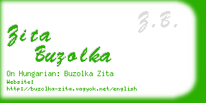 zita buzolka business card